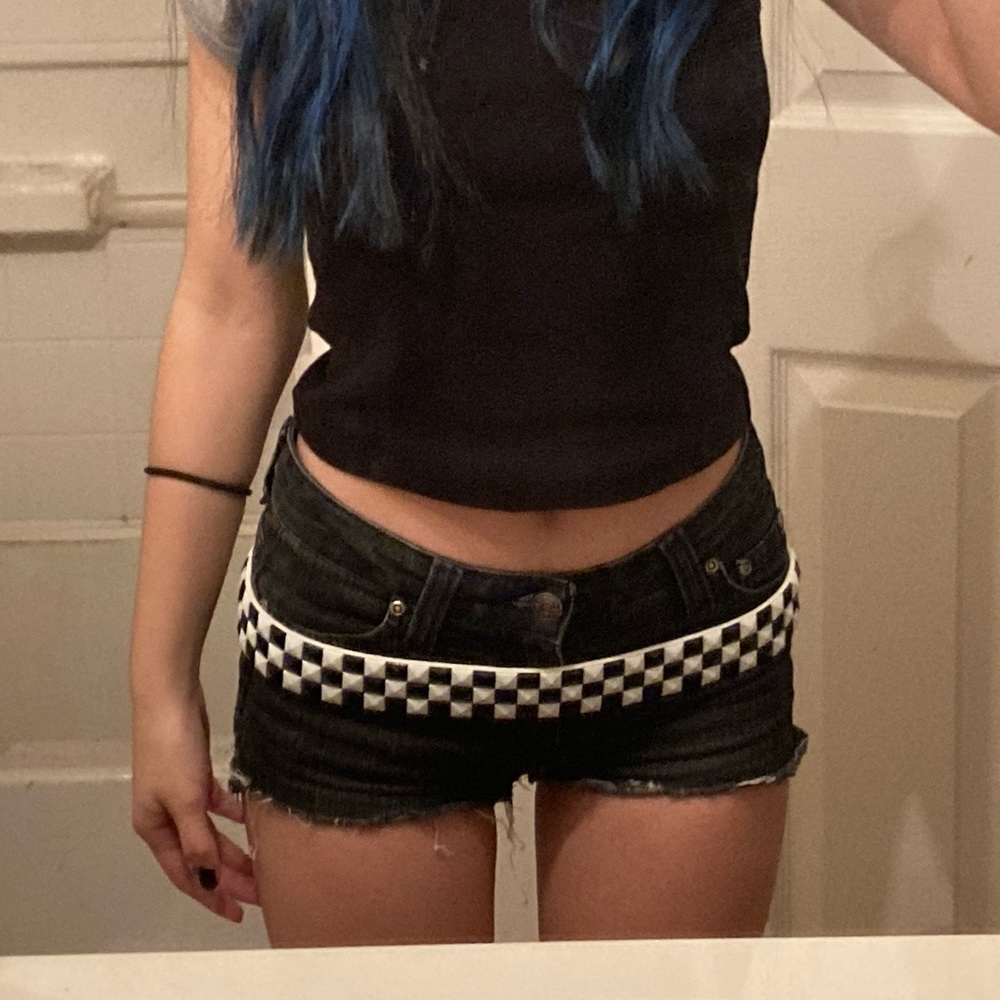 Studded checkerboard belts <3